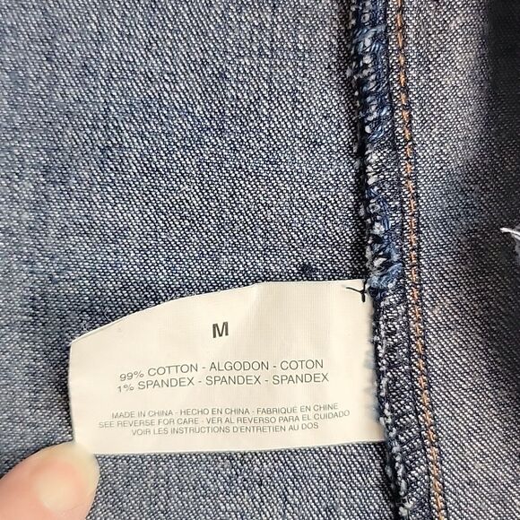 Bandolino Blu jean blazer with floral embellishments Size M - Picture 11 of 13